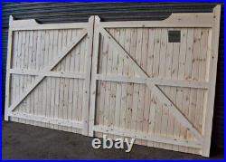 Wooden Softwood Gun Stock Driveway Gates Mortice & Tenoned 6ft 1800mm