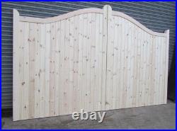 Wooden Softwood Swan Neck Driveway Gates Mortice & Tenoned 6ft 1800mm