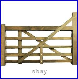 Wooden Straight Heel Rough Sawn Braced Entrance Gate Various Sizes