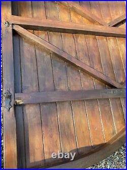 Wooden Swan Neck Driveway Gates 12ft Wide x 6ft High