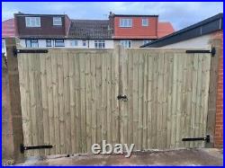 Wooden Tanalised / Treated Pair Of Offset Driveway Gate's (cpclay09)