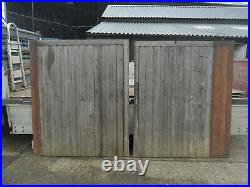 Wooden Timber Double Driveway Gates