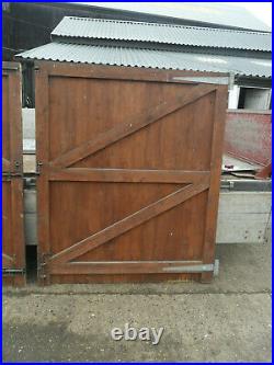 Wooden Timber Double Driveway Gates