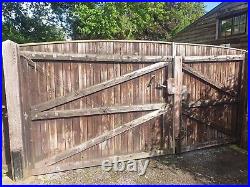 Wooden drive way gates used