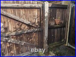 Wooden drive way gates used