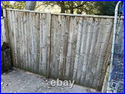 Wooden driveway Gates, Garden gate, Featheredge Gates, includes Ironmongery