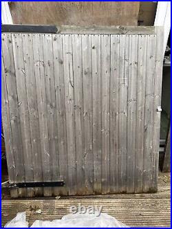 Wooden driveway Gates, Garden gate, Featheredge Gates, includes Ironmongery