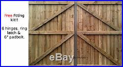 Wooden driveway Gates, Garden gates, Double Gates, Featheredge Gates Heavy Duty