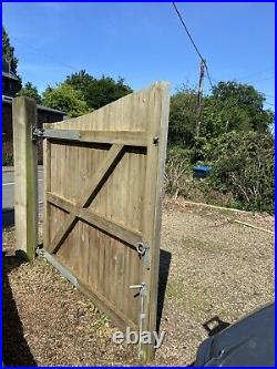 Wooden driveway Gates With Ironmongery Included