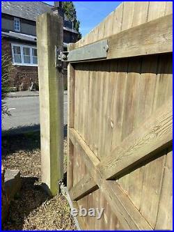 Wooden driveway Gates With Ironmongery Included