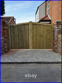 Wooden driveway gate h 1.8m w 2.7m heavy duty frame 7x10cm DELIVERY FREE