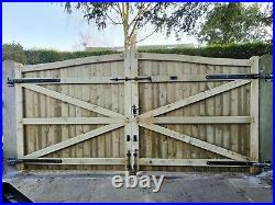 Wooden driveway gate h 1.8m w 3.0m heavy duty frame 7x10cm DELIVERY FREE