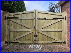 Wooden driveway gate, h 1.8m w 3.0mm heavy duty, Wooden Gate, Redwood