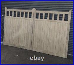 Wooden driveway gates