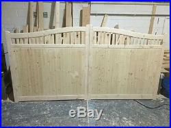 Wooden driveway gates 6ft x 8 ft wide lincolnshire swan neck gates