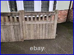 Wooden driveway gates One Pair Heavy Duty 9 Foot Wide 4 Ft High With Hinges