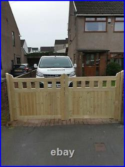 Wooden driveway gates, mortise and tenon, legde and brace, t+g tanilised, 10ft