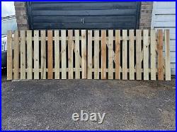 Wooden driveway gates (pair) 1m new