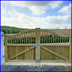 Wooden driveway gates, pressure treated strong heavy duty gates