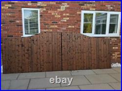 Wooden driveway gates used