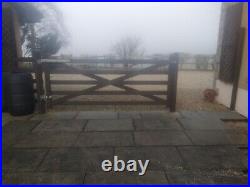 Wooden driveway or garden gate, five-bar, incl. Galvanised fittings nearly new