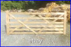 Wooden field gate, 6 Bar Gate, Sawn Finished Diamond Brace
