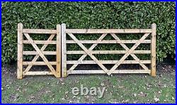 Wooden garden yard driveway gates 10 ft