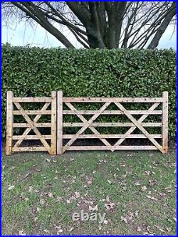 Wooden garden yard driveway gates 10 ft