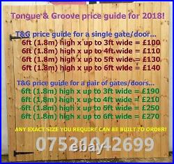 Wooden gates/doors Tongue & Groove! Feather Edge also available! X