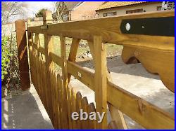 Wooden half paling, drive entrance gates 6ft each or made to measure