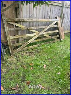 Wooden tanalised 5 bar field gate Made To Measure smooth planed farm gate