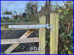 Wooden tanalised 5 bar field gate smooth planed farm gate. Used. 2.4 M