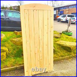 Woolley Design Wooden Arched Top FLB Side Garden Curved Timber Gate